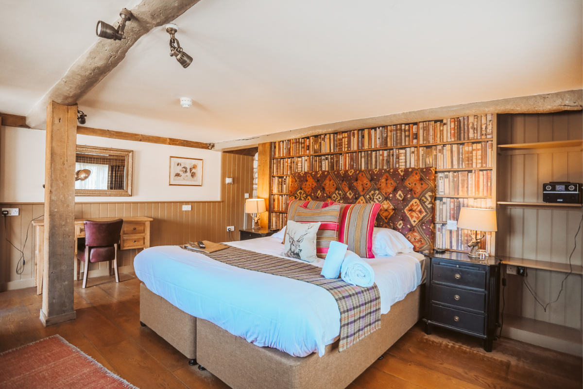 Bedrooms at the White Hart pub in South Harting near the South Downs