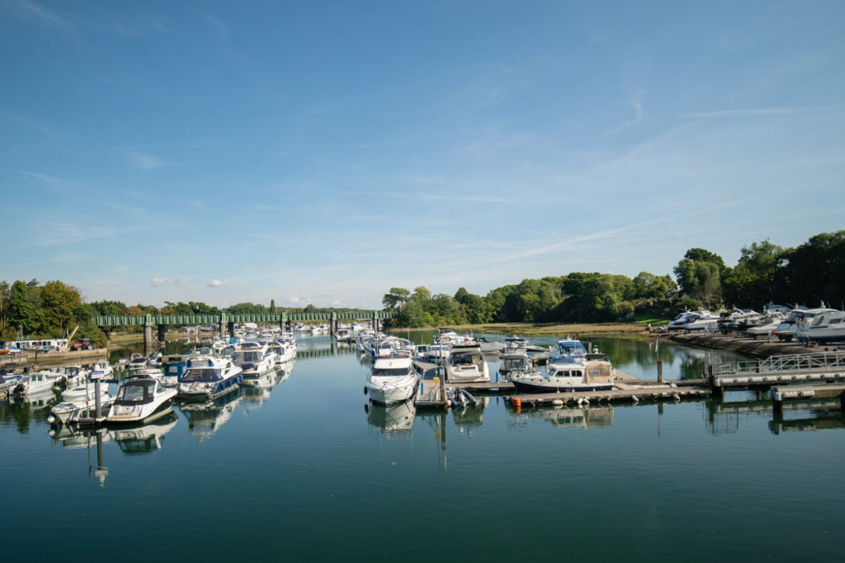 Swanwick Marina near the Hamble Estuary near Harper's Steakhouse Southampton